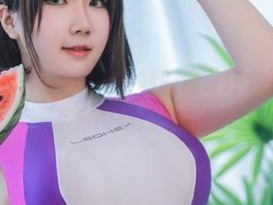 如梦似幻的运动美，定制的健身环套装和是本末末的图片魔力！